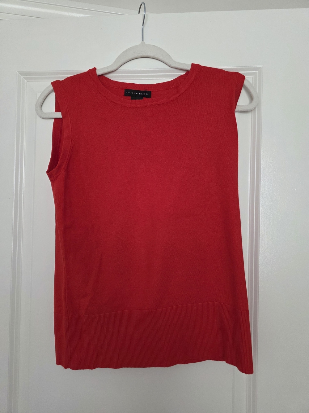 Grace Elements Red Sleeveless Knit Shell